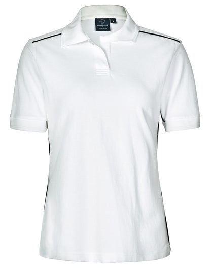 [PS26] ladies' pure cotton contrast piping