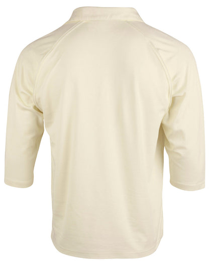 [PS29Q] Mens 3/4 sleeve cricket polo