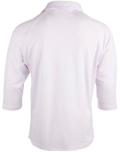 [PS29Q] Mens 3/4 sleeve cricket polo
