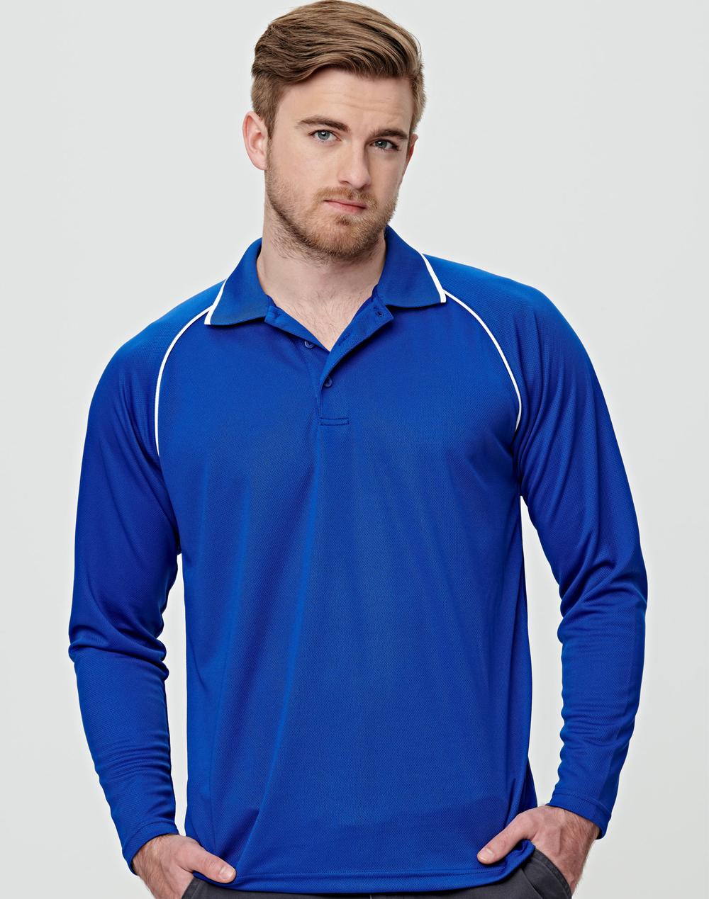 [PS43] Men's cooldry raglan L/S polo