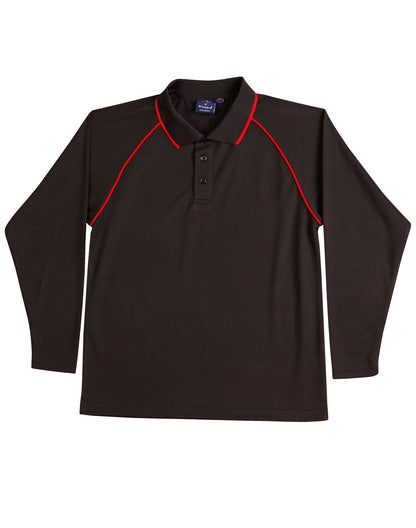 [PS43K] Kid's cooldry raglan L/S polo