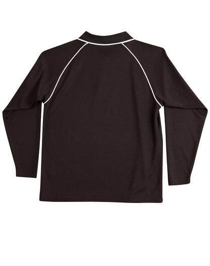 [PS43K] Kid's cooldry raglan L/S polo