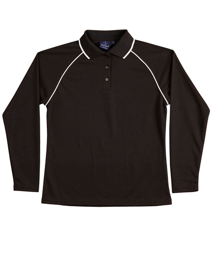 [PS44] Ladies' cooldry raglan L/S polo