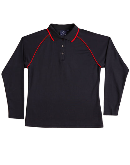 [PS44] Ladies' cooldry raglan L/S polo