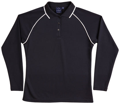 [PS44] Ladies' cooldry raglan L/S polo