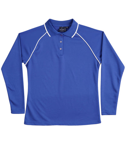 [PS44] Ladies' cooldry raglan L/S polo