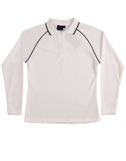[PS44] Ladies' cooldry raglan L/S polo