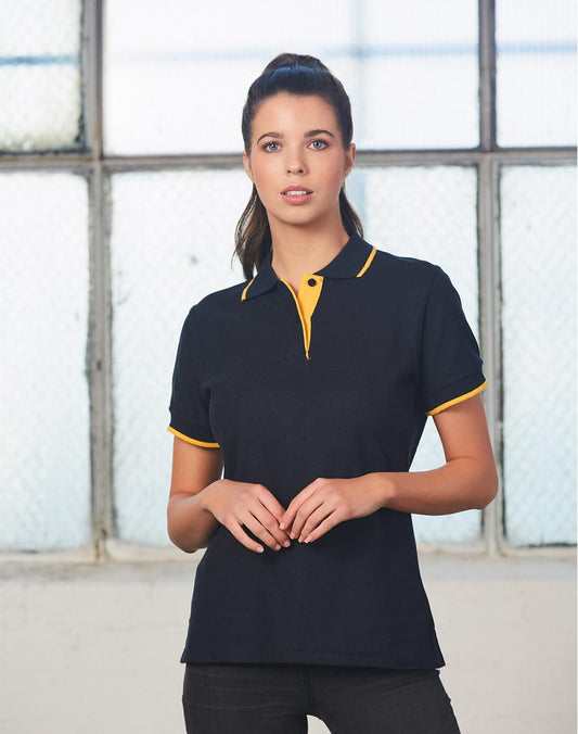 [PS48A] Ladies' Poly/Cotton Contrast Pique S/S Polo