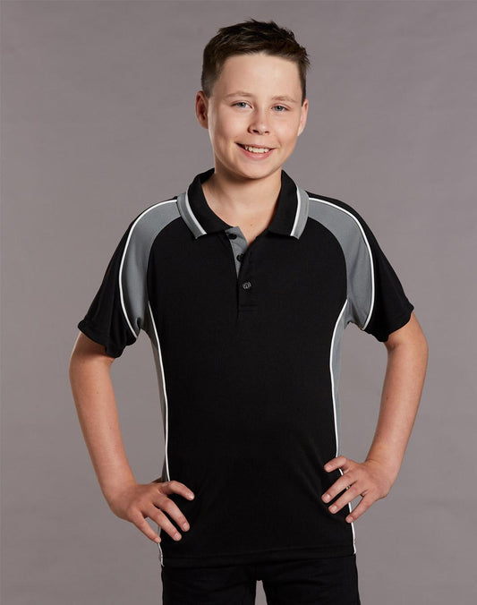 [PS49K] Kids' mini waffle CoolDry Polo