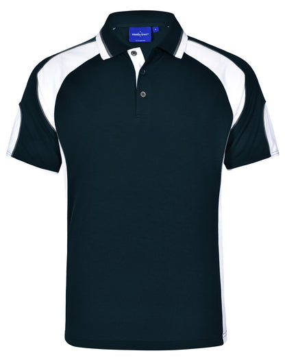 [PS61] Men's Cooldry Contrast Polo With Sleeve Panel