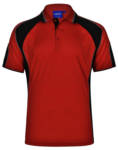 [PS61] Men's Cooldry Contrast Polo With Sleeve Panel