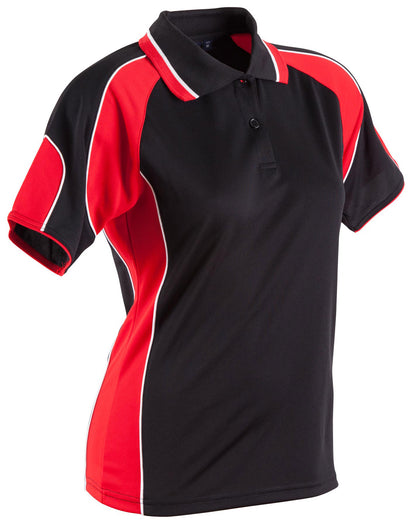 [PS62] Ladies' Cooldry Contrast Polo With Sleeve Panel