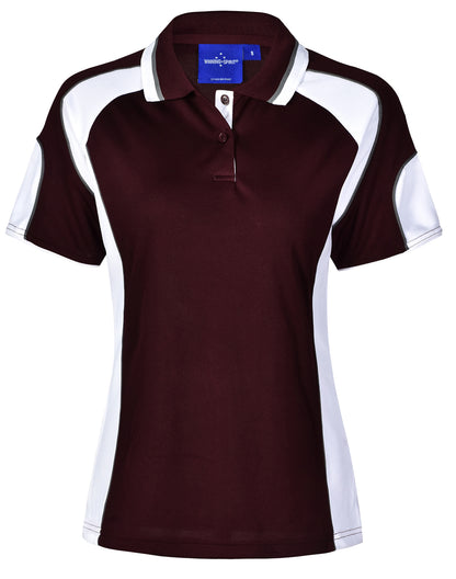 [PS62] Ladies' Cooldry Contrast Polo With Sleeve Panel