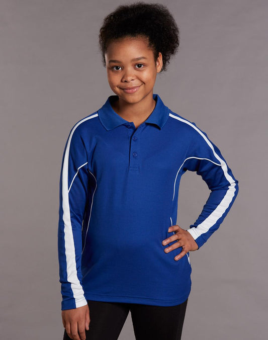 [PS69K] Kids' TrueDry Long Sleeve Polo