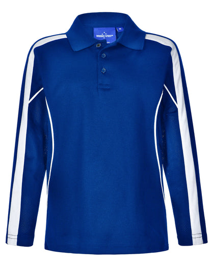 [PS69K] Kids' TrueDry Long Sleeve Polo