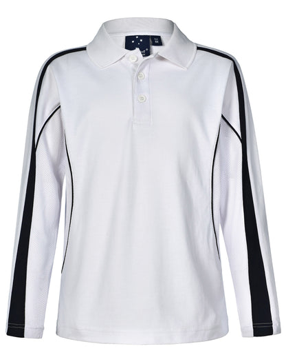[PS69K] Kids' TrueDry Long Sleeve Polo