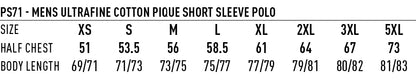 PS71 Mens Ultrafine Cotton Pique Short Sleeve Polo