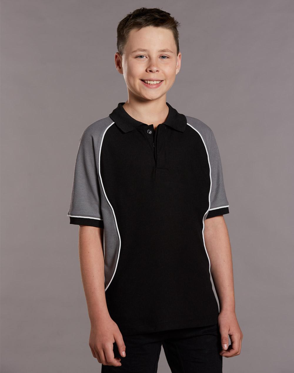 [PS77K] Kids' TrueDry Tri-colour S/S Pique Polo