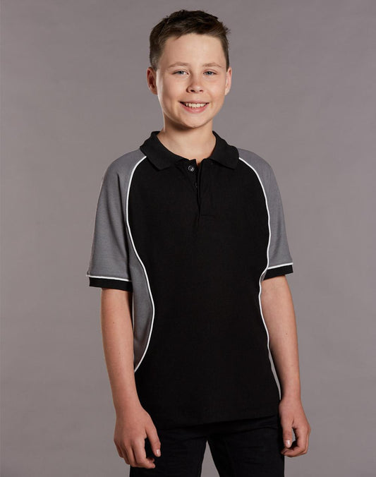 [PS77K] Kids' TrueDry Tri-colour S/S Pique Polo