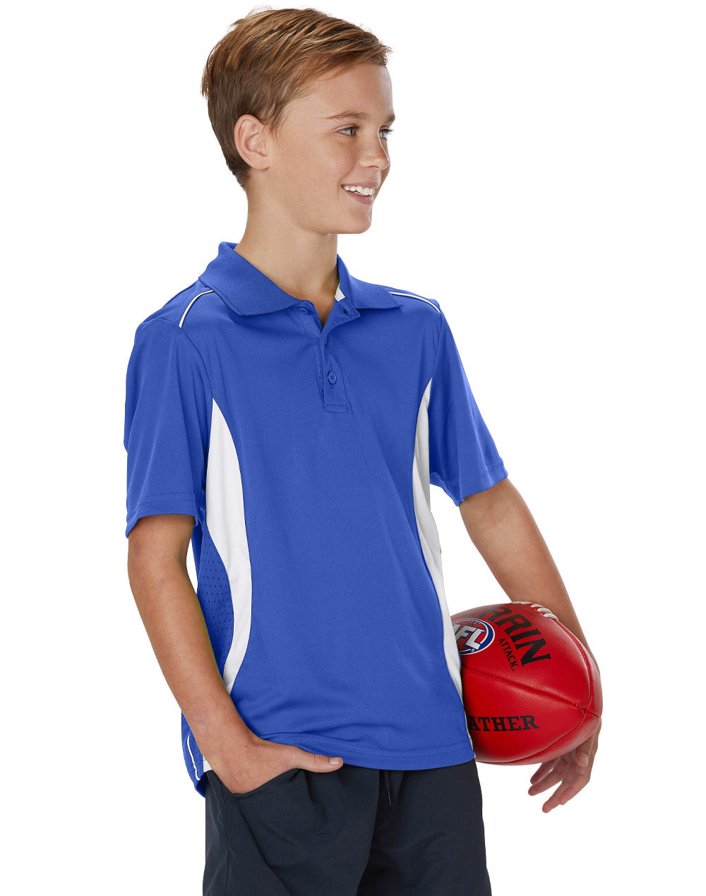 [PS79K] Kids' Cooldry S/S Contrast Interlock Polo