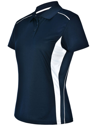 [PS80] Ladies' Cooldry S/S Contrast Interlock Polo