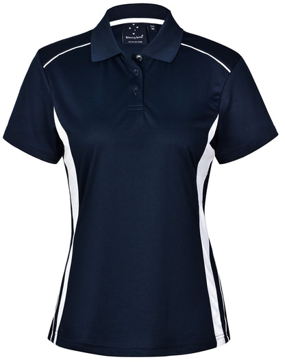 [PS80] Ladies' Cooldry S/S Contrast Interlock Polo