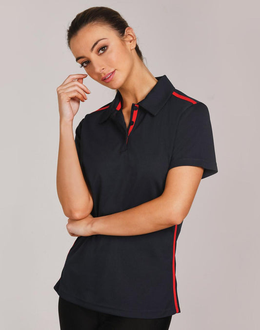 [PS84] Ladies' rapid cool short sleeve contrast polo