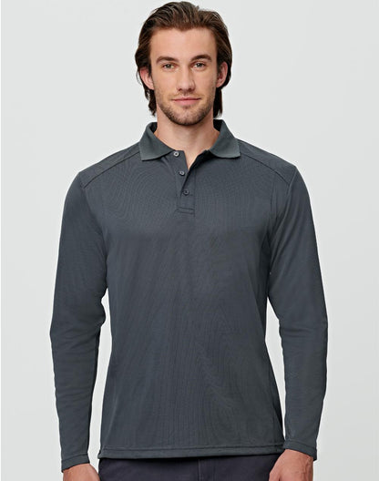 [PS89] Men's Bamboo Charcoal L/S Polo