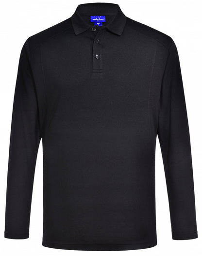 [PS89] Men's Bamboo Charcoal L/S Polo