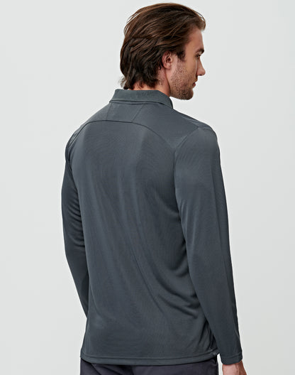 [PS89] Men's Bamboo Charcoal L/S Polo