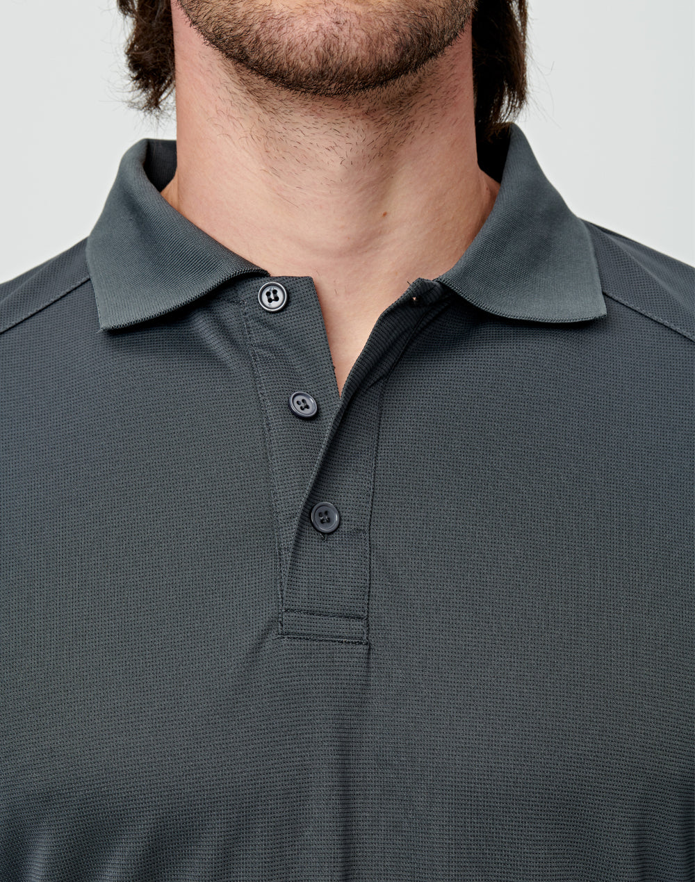 [PS89] Men's Bamboo Charcoal L/S Polo