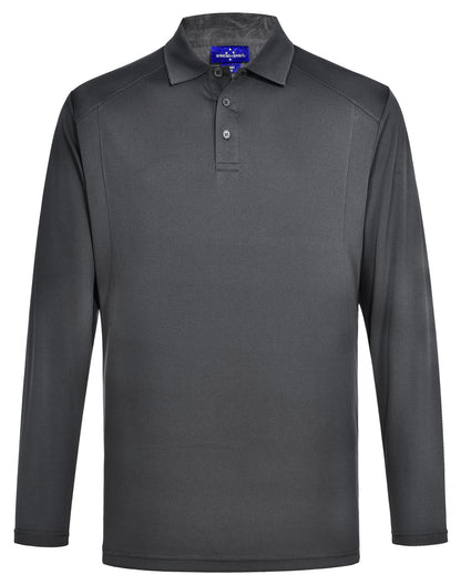 [PS89] Men's Bamboo Charcoal L/S Polo