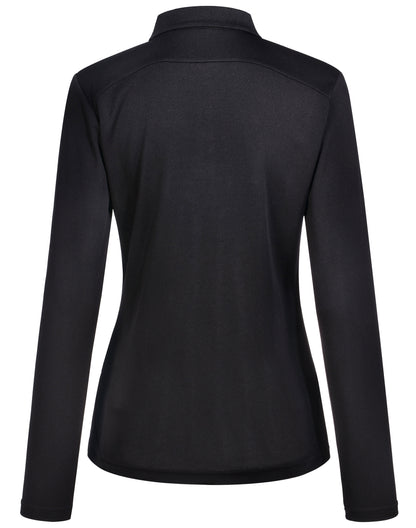 [PS90] Ladies' Bamboo Charcoal L/S Polo
