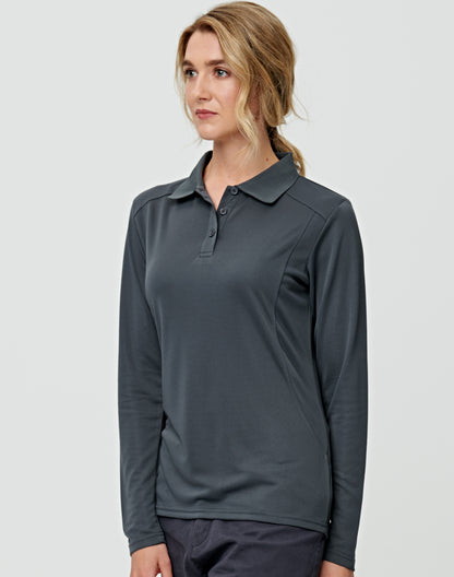 [PS90] Ladies' Bamboo Charcoal L/S Polo