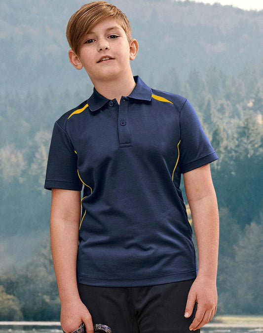 [PS93K] Kids' Sustainable Poly/Cotton Contrast S/S Polo