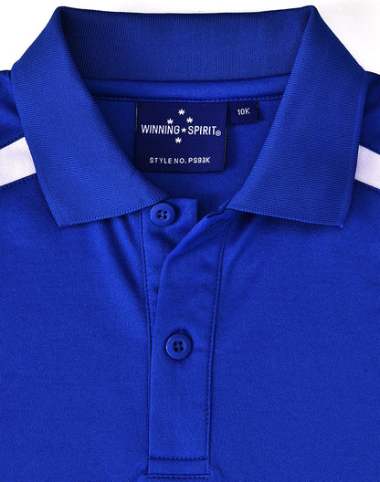 [PS93K] Kids' Sustainable Poly/Cotton Contrast S/S Polo