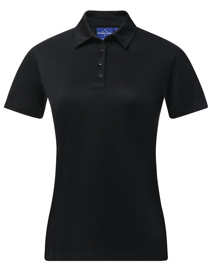 [PS96] Ladies' Sustainable Jacquard Knit S/S Polo