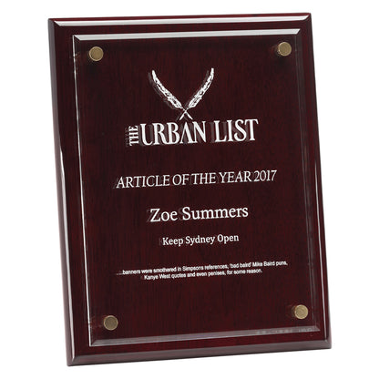 Rosewood Premium Floating Plaque