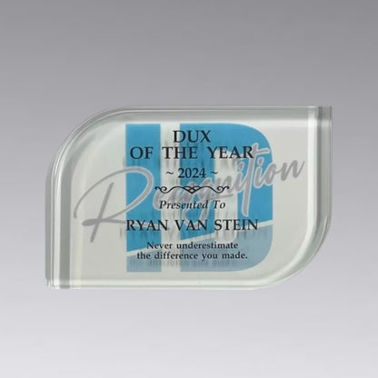 Acrylic Rectangle With 2 Round Corners