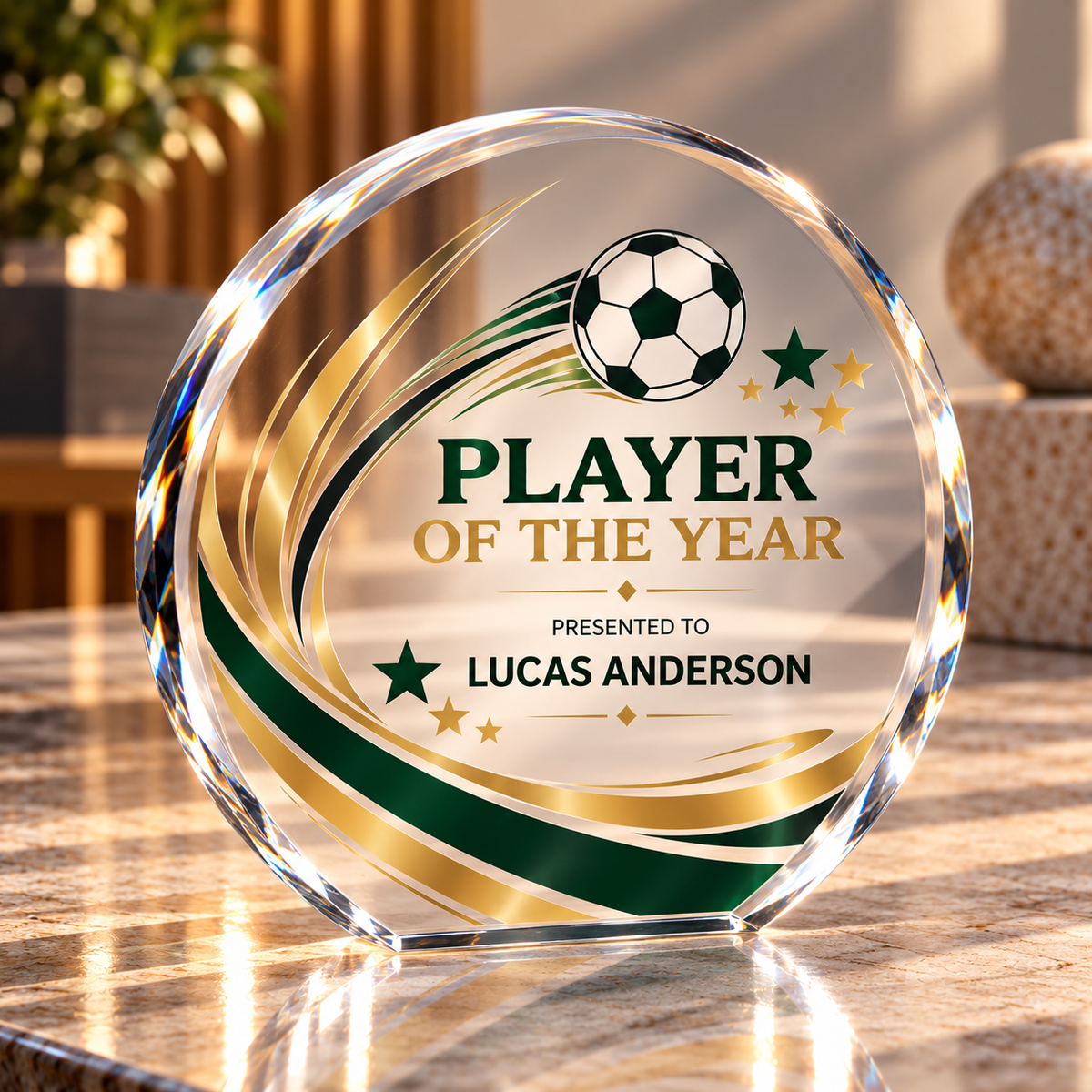 Acrylic Round Trophy
