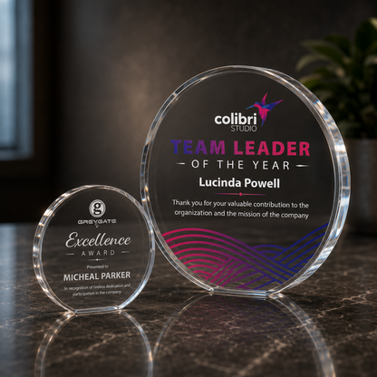 Acrylic Round Trophy