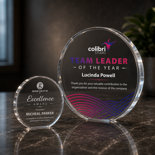 Acrylic Round Trophy