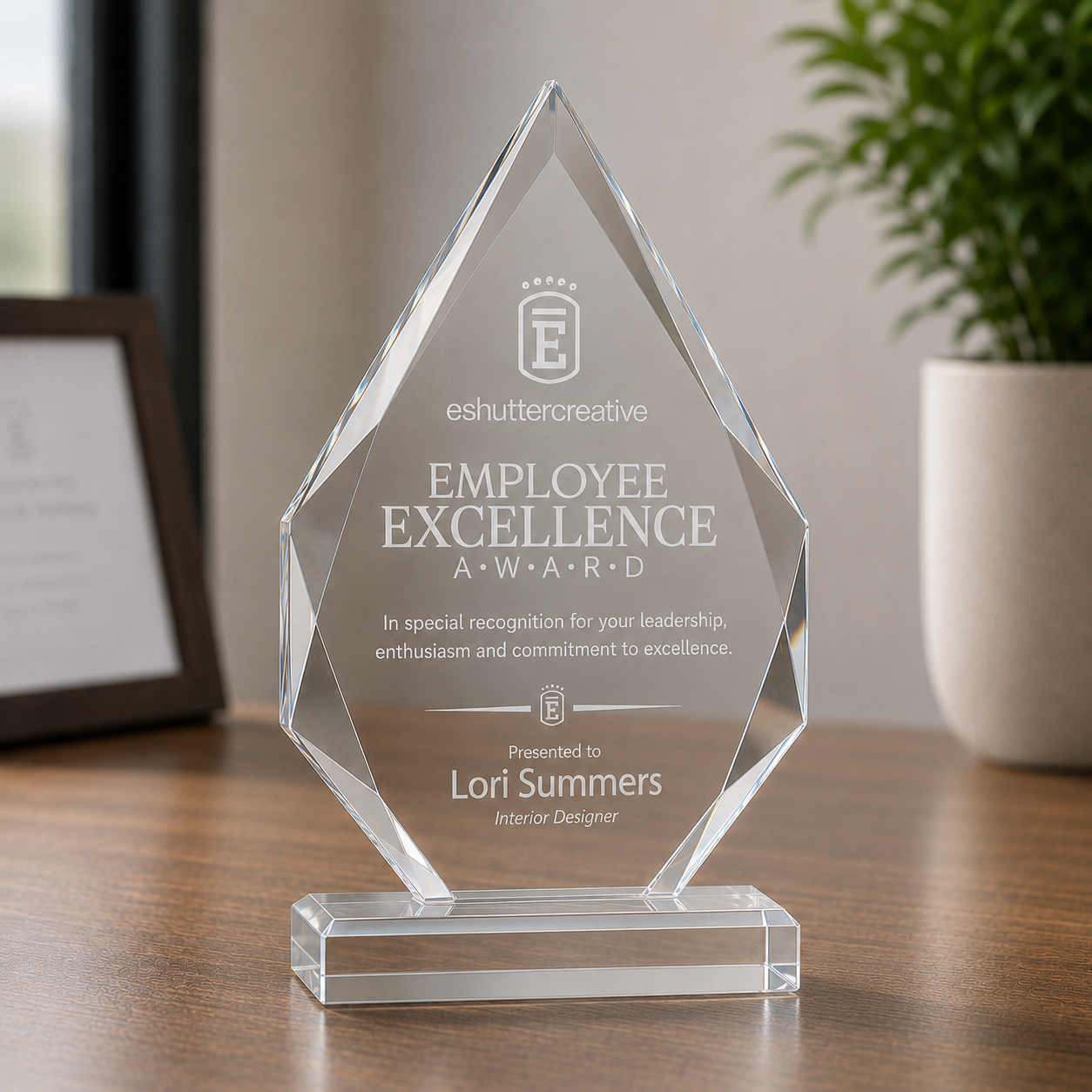 Acrylic Arrow  Trophy