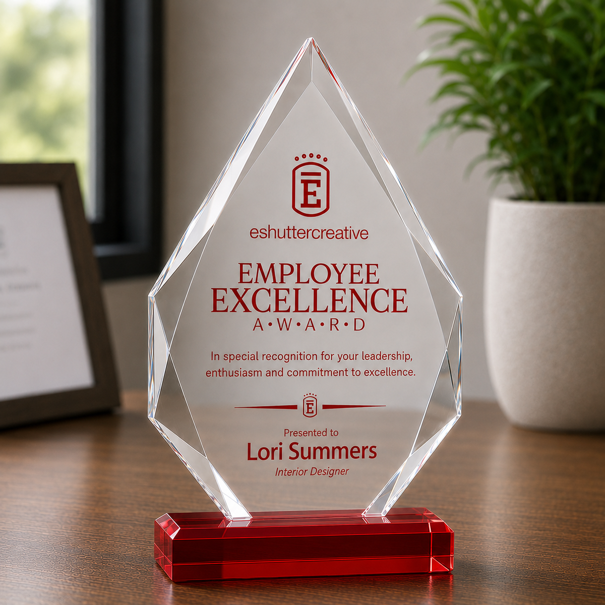 Acrylic Arrow  Trophy
