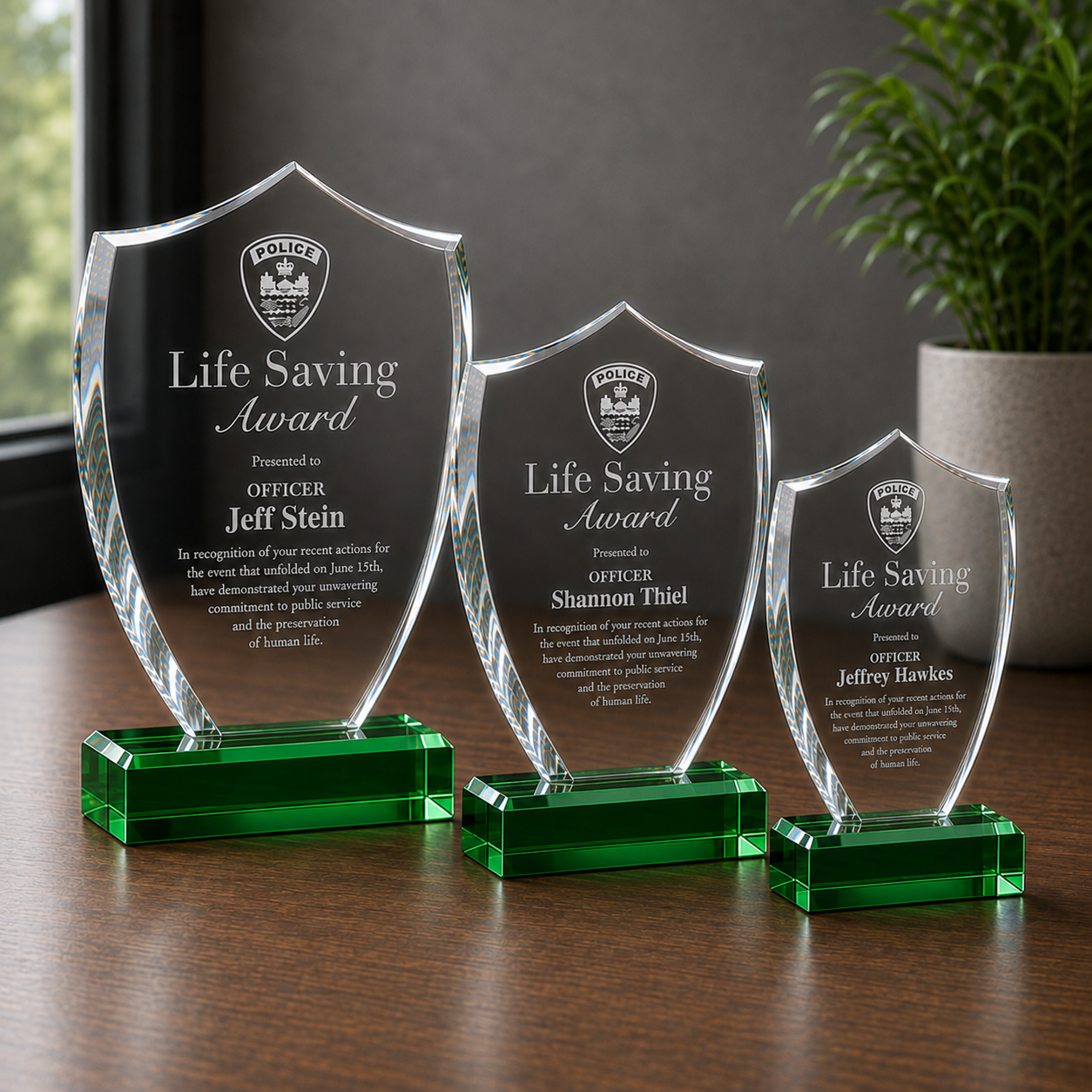 Acrylic Shield Trophy