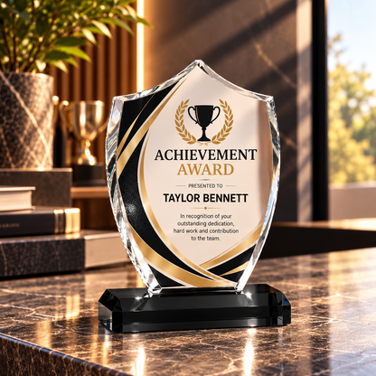 Acrylic Shield Trophy