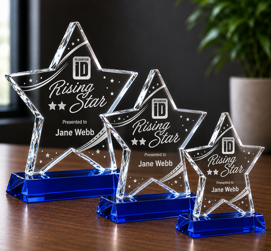 Acrylic Rising Star Trophy On Base
