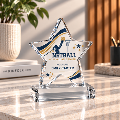 Acrylic Rising Star Trophy On Base