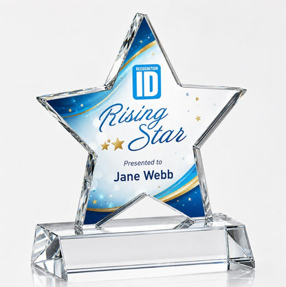 Acrylic Rising Star Trophy On Base