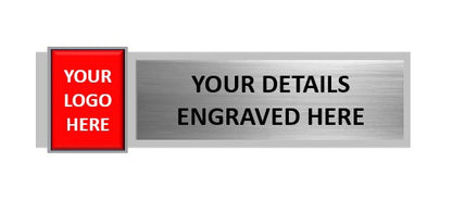 Rectangle Metal Name Badge – with 2 Inserts - available in Gold and Silver